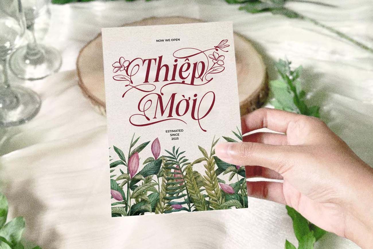 Font chữ trang trí uốn lượn TH Meillona Việt hóa